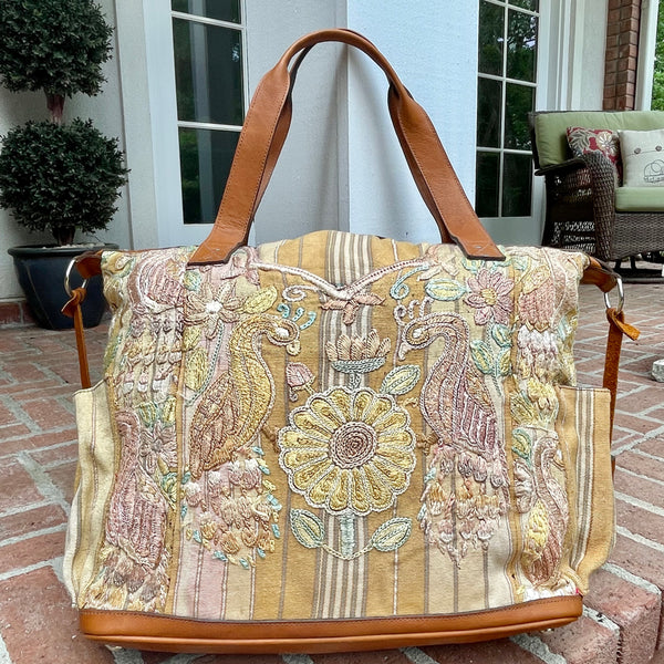 Guatemalan Huipil Bag is the Perfect Size for a Diaper Bag or Weekend Trip