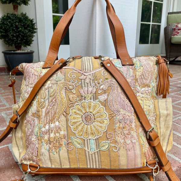 Guatemalan Huipil Bag is the Perfect Size for a Diaper Bag or Weekend Trip